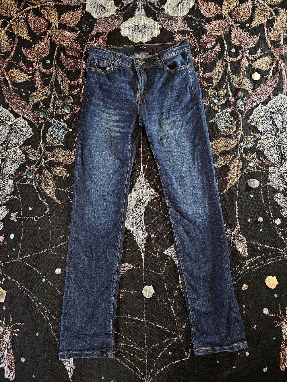 7 For All Mankind Dark Indigo Girl's Straight Leg Jeans